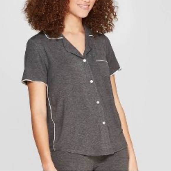 Stars Above Beautifully Soft Crop Notch Collar Pajama Set - Large - Picture 3 of 4